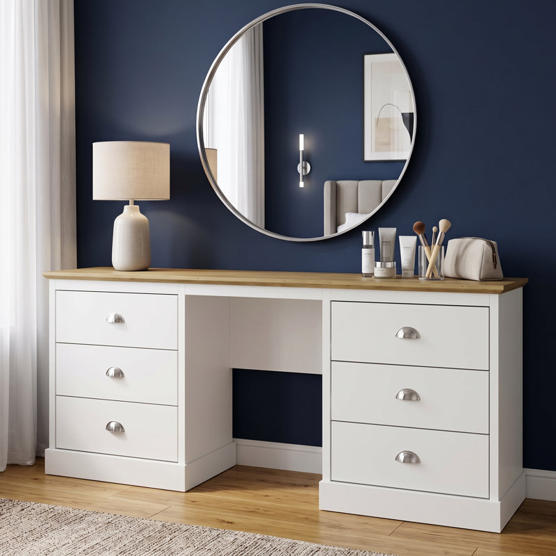 Sufy 6 Drawer Wide Dressing Table, White