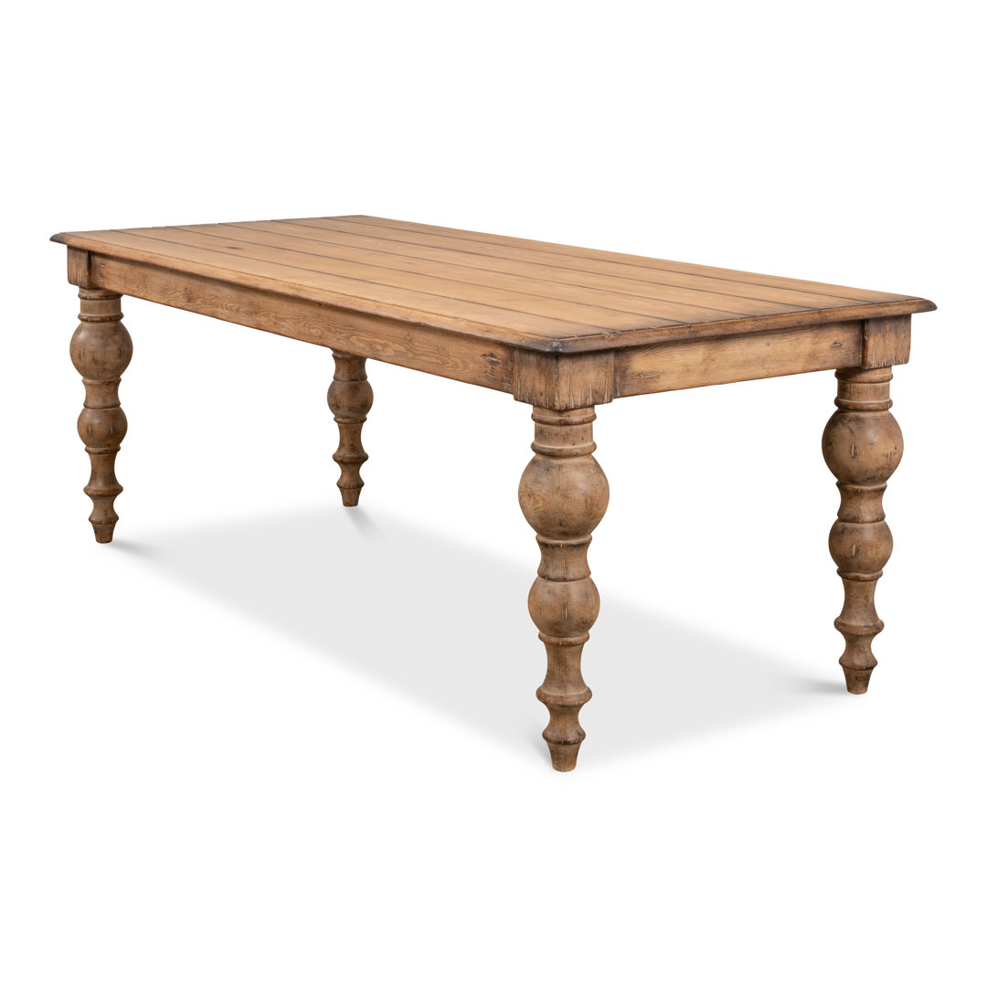 Bixby Pine Solid Wood Dining Table Sarreid Ltd