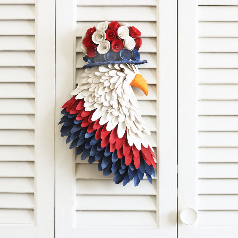 Décoration murale aigle américain 14 po The Holiday Aisle®