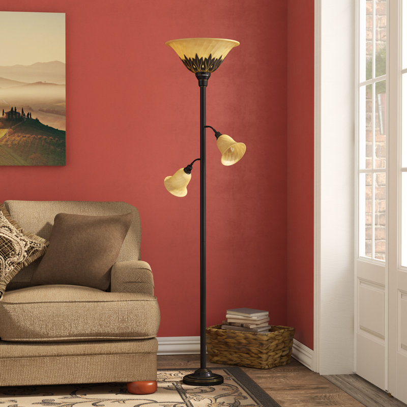 Altamae 71'' Tree Floor Lamp, Restoration Bronze, Champagne