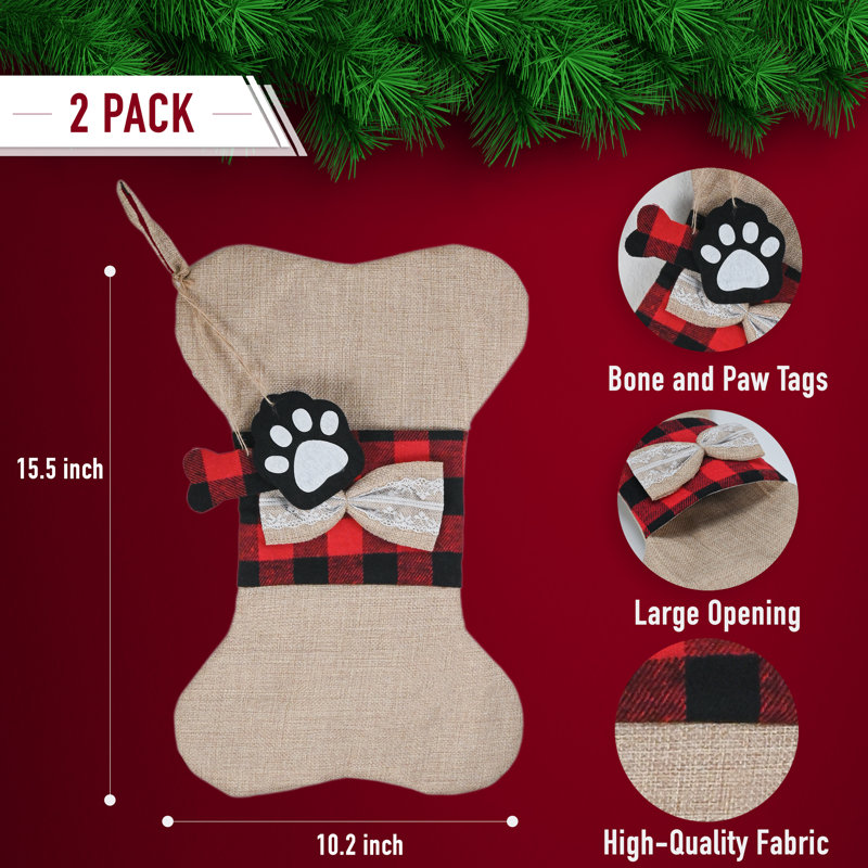Christmas Plaid Pet Stocking
