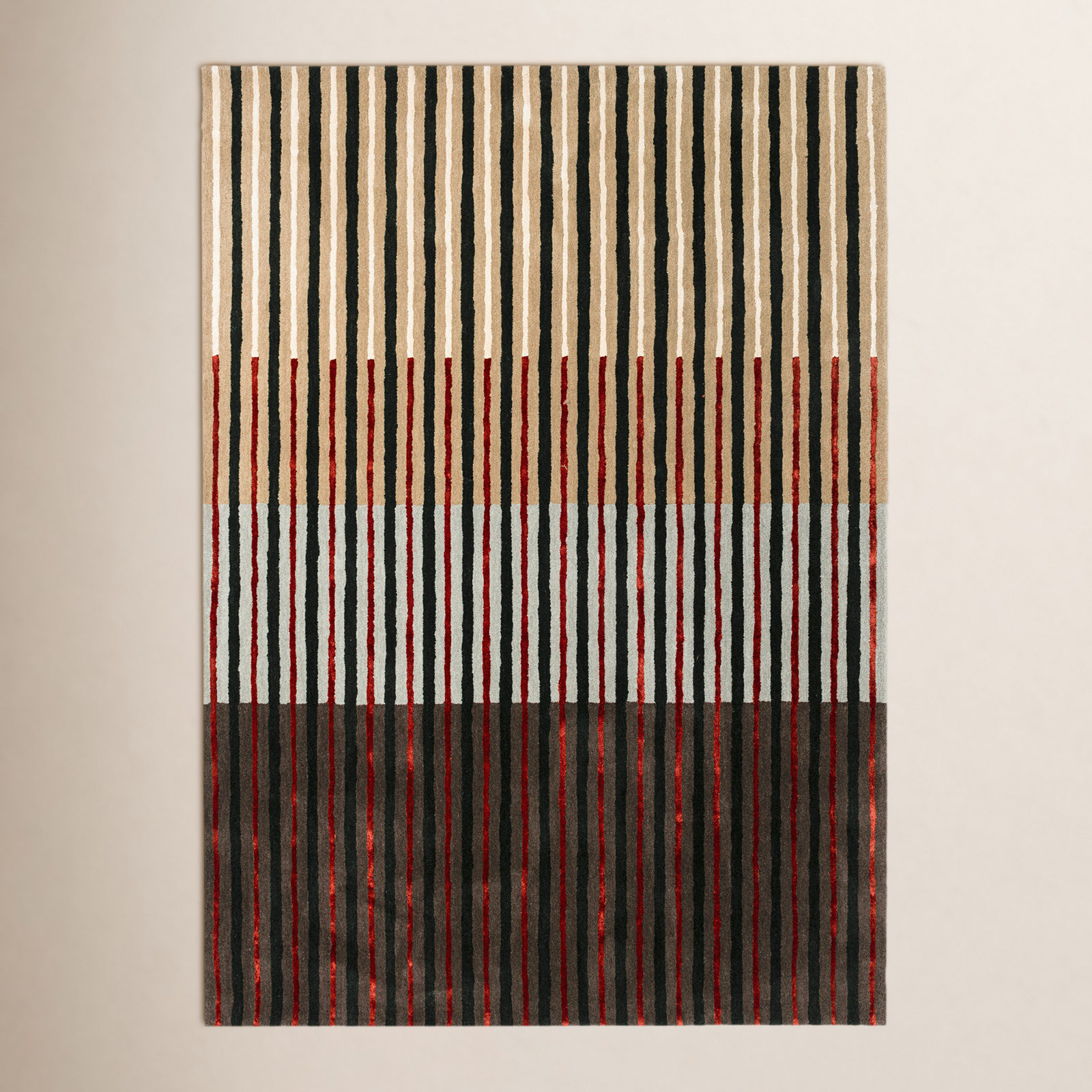 Decor Hand-Tufted Striped Rug, Rectangle 5'3'' x 7'7''