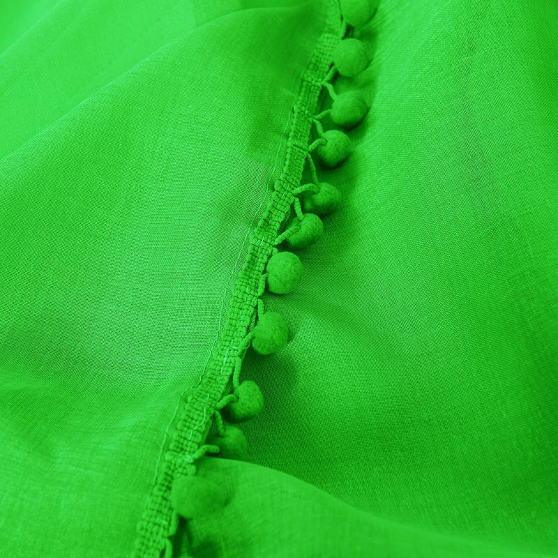 Aeian Semi Sheer Curtain Pair, 40" W x 84" L, Green