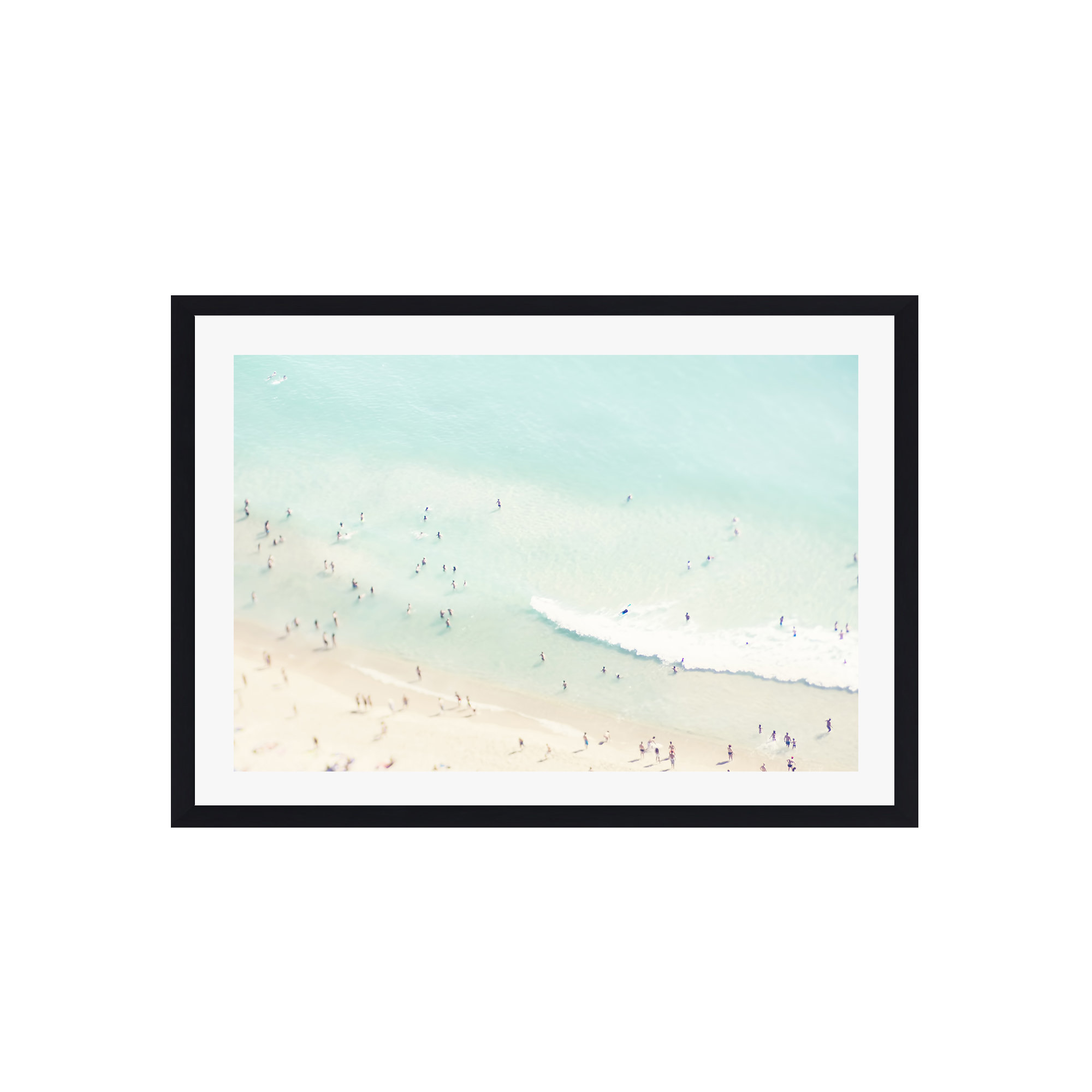 Beach Summer Love Ll by Ingrid Beddoes, Black Single Picture Framed, 8" H x 12" W x 0.75" D, Yes
