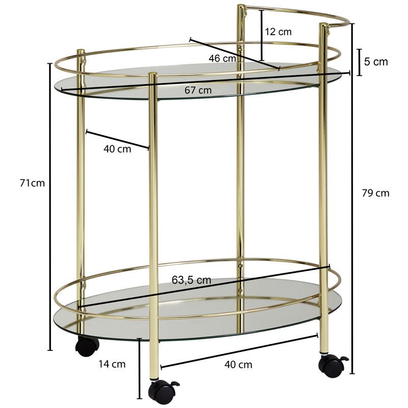 Chun Aluminium Bar Cart