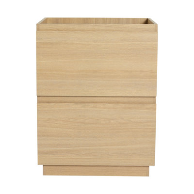 Armoire de salle de bain 24 po avec double tiroir - bois d'ingénierie