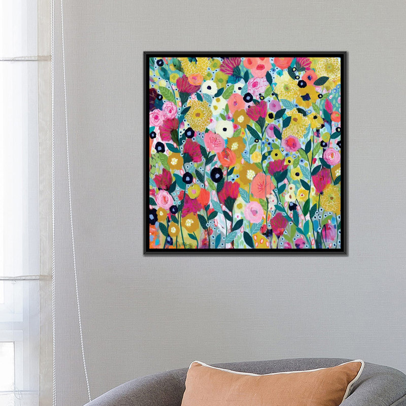 « bailando desnudo », impression sur toile, H 26 po x l 26 po x P 1,5 po, Toile avec cadre noir, Pas de tapis