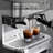 Stainless Steel Espresso Machine with Grinder & Milk Frother, 15 Bar Pump, 15 Grind Settings, 58mm Portafilter, 2.3L Removable Water Tank, Cappuccino & Latte Maker