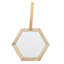 Miroir à cadre en bois, miroir hexagonal pour décoration intérieure moderne-450739976