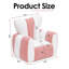 Fauteuil à billes en tissu bicolore rayé de grande taille-127829040-129347272