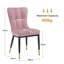50cm H Tufted Velvet Upholstered Metal Upholstered Back Side Chair-502091317-502091306