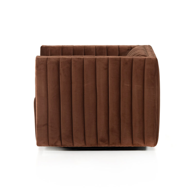 Augustine Swivel Armchair, Surrey Auburn Cotton Blend