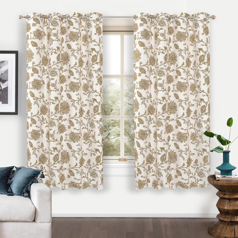 Zawacki Linen Blend Blackout Sliding Panel Pair, Taupe/Beige, 52" W x 63" L