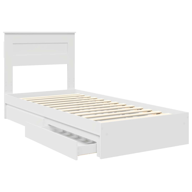 Bed Frame, Small Single (2'6), White