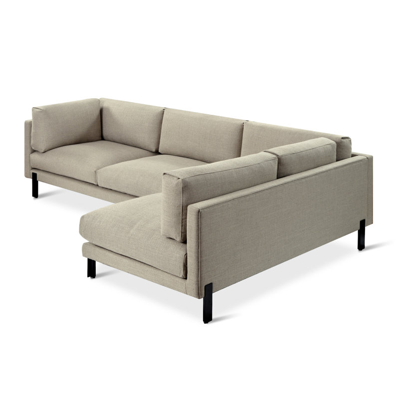 Silverlake Sectional, Right Hand Facing, Andorra Espresso Performance Basketweave