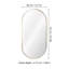 Markeon Oval Metal Framed Wall Mounted Accent Mirror in Gold