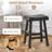 24-inch Modern Solid Wood Saddle Stools With Curved Seats Footrests-106296323