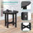 Round HDPE Plastic Wood Side Table – Durable Outdoor Accent Table for Patio, Garden, and Balcony-1587789173