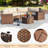 Ensemble modulaire de patio 7 pièces avec table ronde et 2 tables d'appoint-68476421