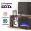 Meuble télé 70 po avec télécommande, foyer électrique chauffant de 23 po, éclairage DEL, minuterie, protection contre la surchauffe-1600873024