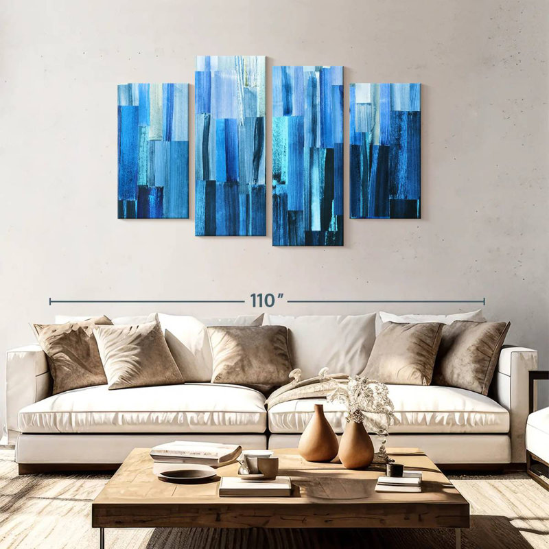 Avery Icy Blue Layers, 48" H x 75" W