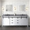 Meuble-lavabo double blanc l 84 po x P 22 po et miroirs 34 po
