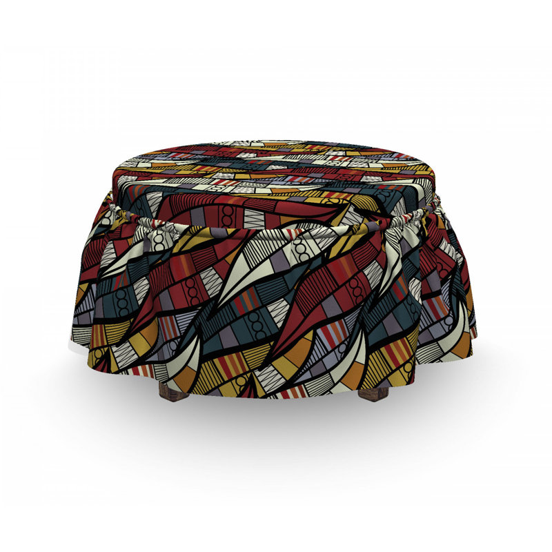 Ensemble de housse pour 2 pièces repose-pieds coussins de boîte
