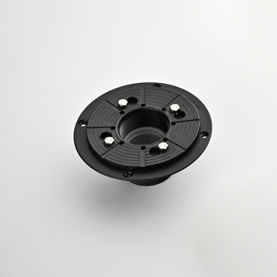 Base Flange Without Rubber Joint Suitable For Installation Accessories - 6.5" L x 6.5" W x 2.6" H - Abs - Linear Shower Drain - Matte Black