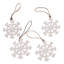 White Snowflakes Wood Ornaments