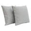 Coussin extérieur Sparkles Home Montaigne | Faux perles et strass | Velours argenté | Résistant aux intempéries | 16 x 16 po