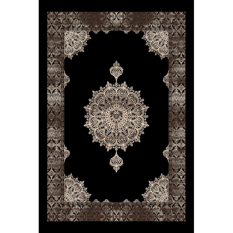 Premium Woven Area Rug, 100% Polyester, 4.6 x 7.2 ft | Antibacterial, Non-Slip PVC Dot Underside | 3D Digital Printing, Machine Washable, Pile Height: 0.3 in | Ideal for Living Room, Bedroom, and Dining Spaces