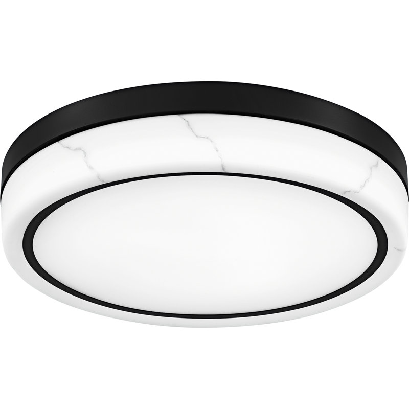 Gasper Integrated LED Matte Black Flush Mount