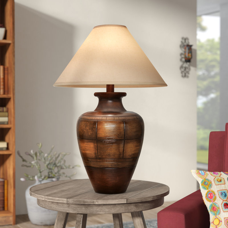 Lampe de table brun 30 po Emmeloord