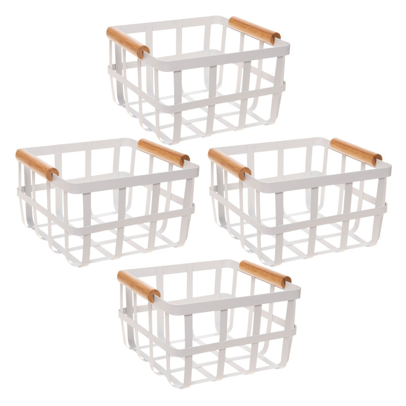 Simplify Decorative Basket, White