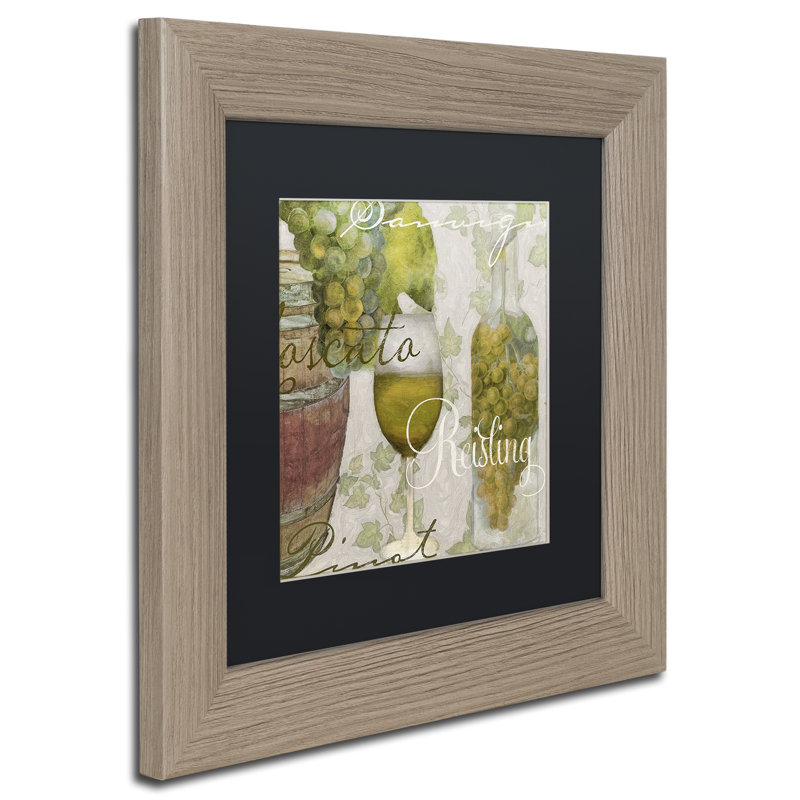 «Wine Cellar II» par Color Bakery, impression encadrée, Noir, H 11 po x l 11 po, Toile avec cadre argenté