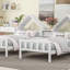 Lit plateforme simple double avec tête de lit en forme de maison et table de chevet intégrée-1336538392