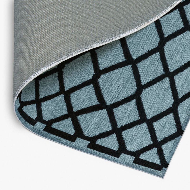 Tapis gris intérieur et extérieur Trellis, Rectangulaire 2 pi x 3 pi