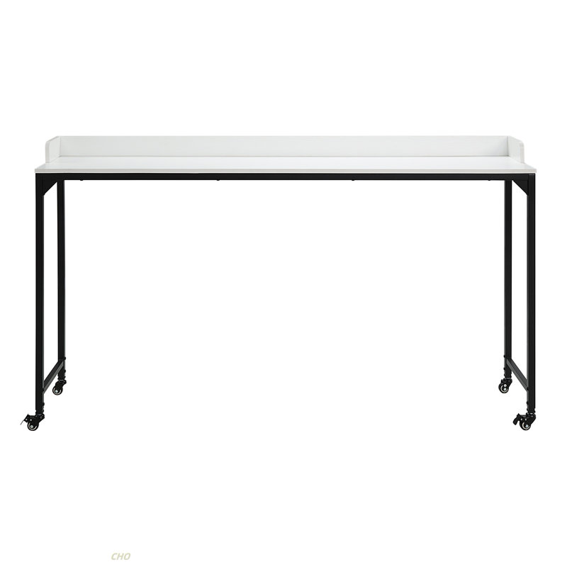 Multipurpose Over The Bed Desk With Adjustable Height, Metal Legs With Casters, Overbed Table 1Pc, Laptop Table For Bed, Breakfast Table