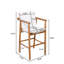 Tabouret de bar à hauteur de comptoir en acacia avec coussins (ensemble de 2)