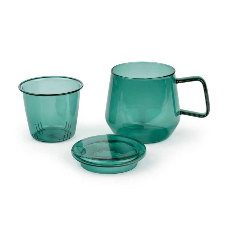 Glass Teacup, Green