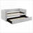 Daybeds Modern Button Tufted with Pull-Out Trundle Dove Gray for Bedroom Living Room | Gray | Solid Wood