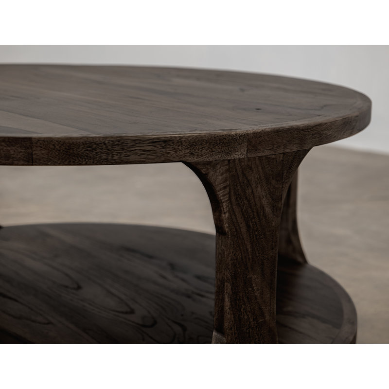 Table de chevet ronde à 1 tablette, Noir, noir, noir, noir