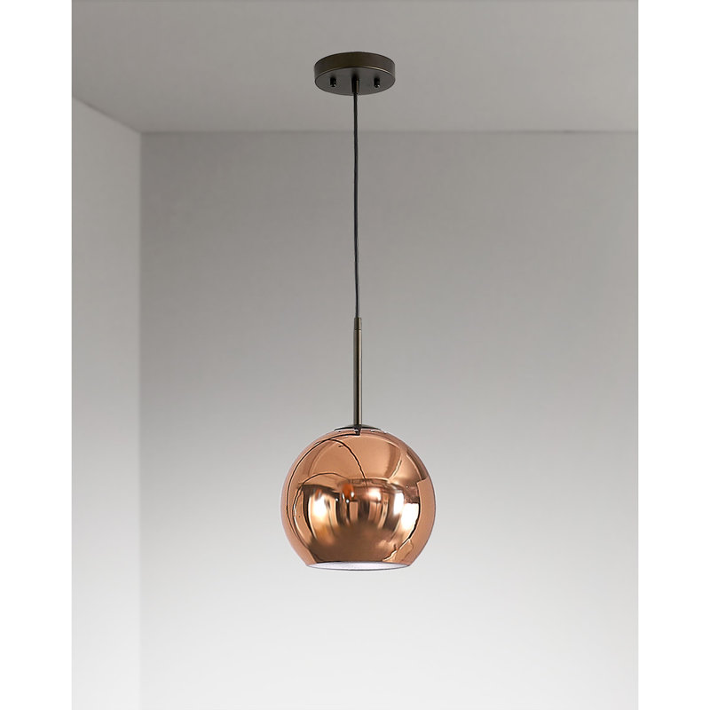 Melveen Globe Glass Pendant Lamp, Dark Bronze