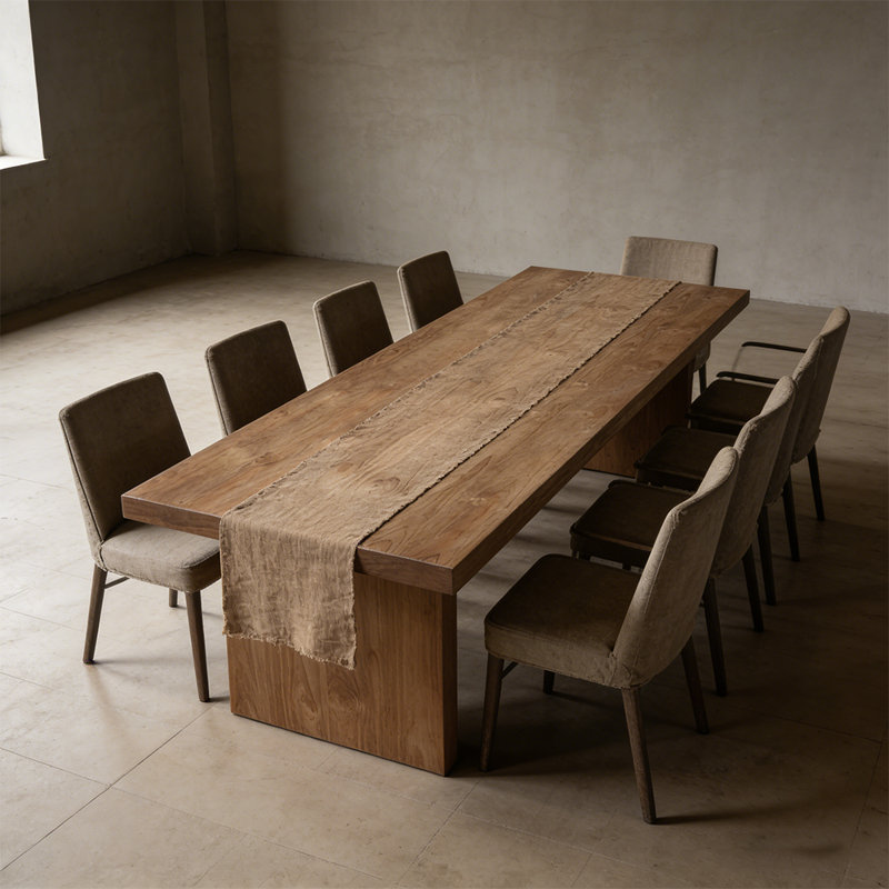 Table de salle à manger Sturdy, 29.53"H x 86.61"L x 35.43"W