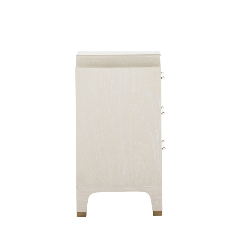 Alexandra 3 Drawer 32" W Solid Wood Chest, White