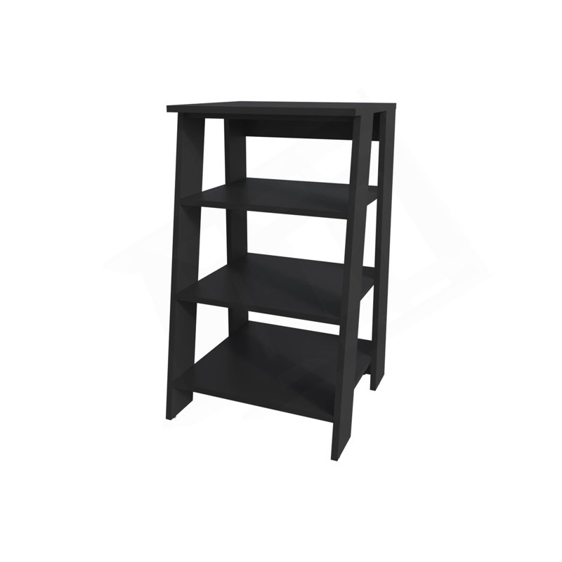 Étagère de salle de bain autoportante en wengé avec rangement ouvert, Wengé