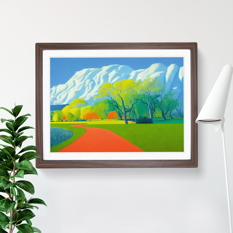 Spring Landscape Forest - Framed Print, Walnut, 34cm H x 46cm W x 2cm D