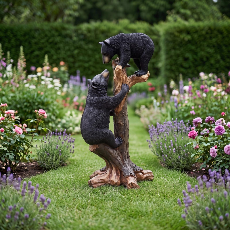Statue oursons qui grimpent