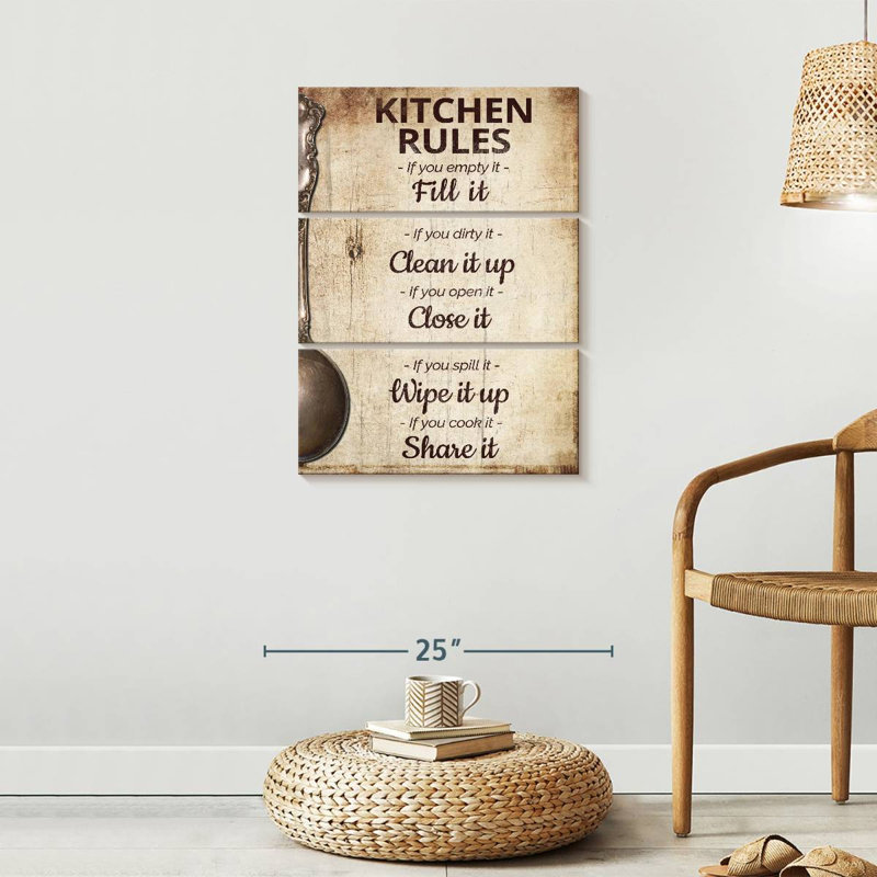 Ensemble de cuisine 3 pièces Kitchen Rules, H 32 po x l 20 po x P 1,25 po