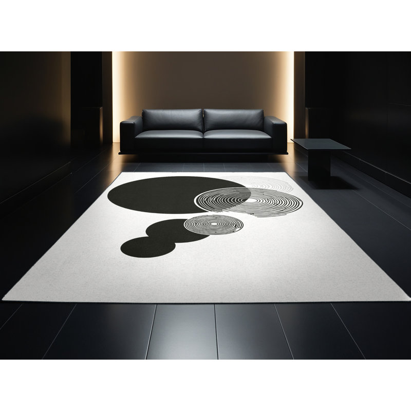 Tapis beige moelleux moelleux Adlai, Carré 4 pi